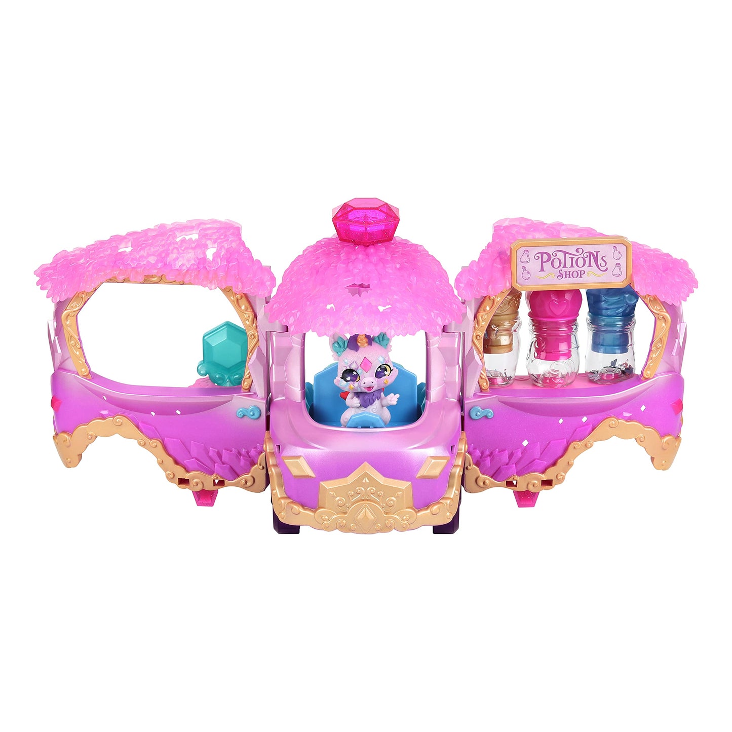 Magic Mixies Magic Potions Truck Playset - Transforms into Potion Shop, Includes 1 Exclusive Mixling, Multicolor, Model 14811