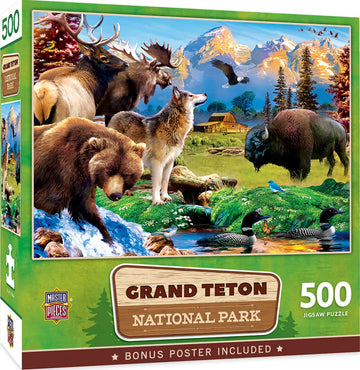 MasterPieces 500 Pieces Jigsaw Puzzle for mature-themeds  Family  Or Youth - Grand Teton National Park - 15x21