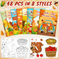 Containlol 48 Pcs Fall Coloring Books Thanksgiving Mini Coloring Books Thanksgiving Activity Book Bulk Fall Harvest Party Favors