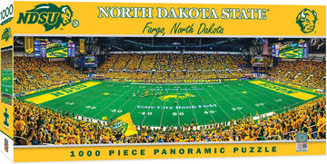 Masterpieces 1000 Piece Sports Jigsaw Puzzle - Ncaa North Dakota State Bison Center View Panoramic - 13''X39''