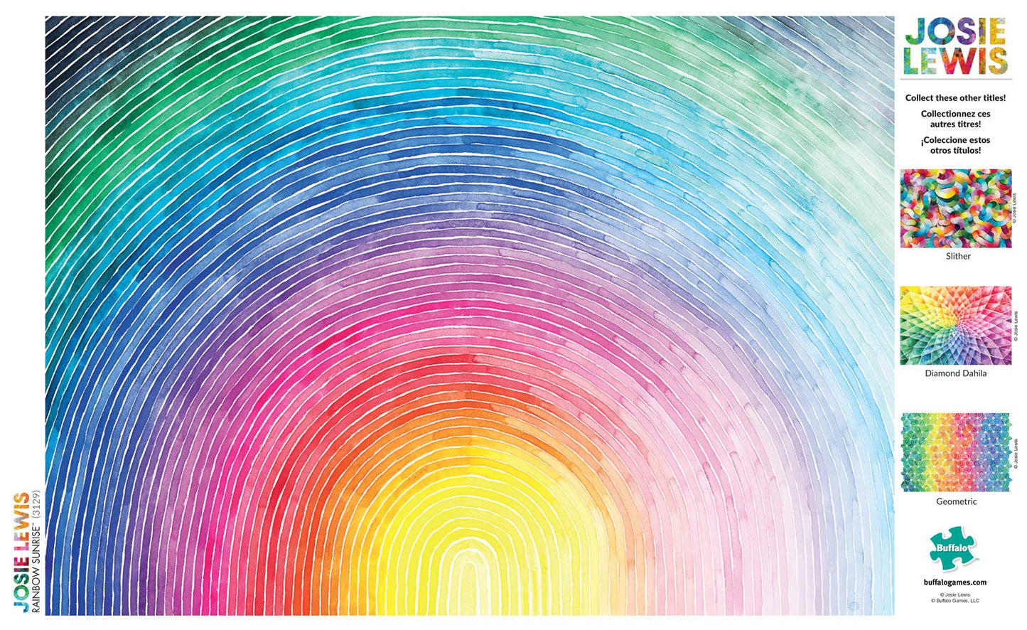 Buffalo Games 500 Piece Jigsaw Puzzle - Josie Lewis Rainbow Sunrise - Paper Material
