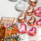 Lovoir 10 Pcs Rose Gold Heart Shape Foil Mylar Balloons 18 Inch Love Balloons For Valentine'S Day Birthday Party Decorations Wed