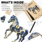 Horse Wooden Puzzles for mature-themeds  300pcs Horse Wooden Jigsaw Puzzles for mature-themeds  Unique Shaped Jigsaw Puzzles Creative Gift for Friend Family Game Large Size 15'' x 15.6''