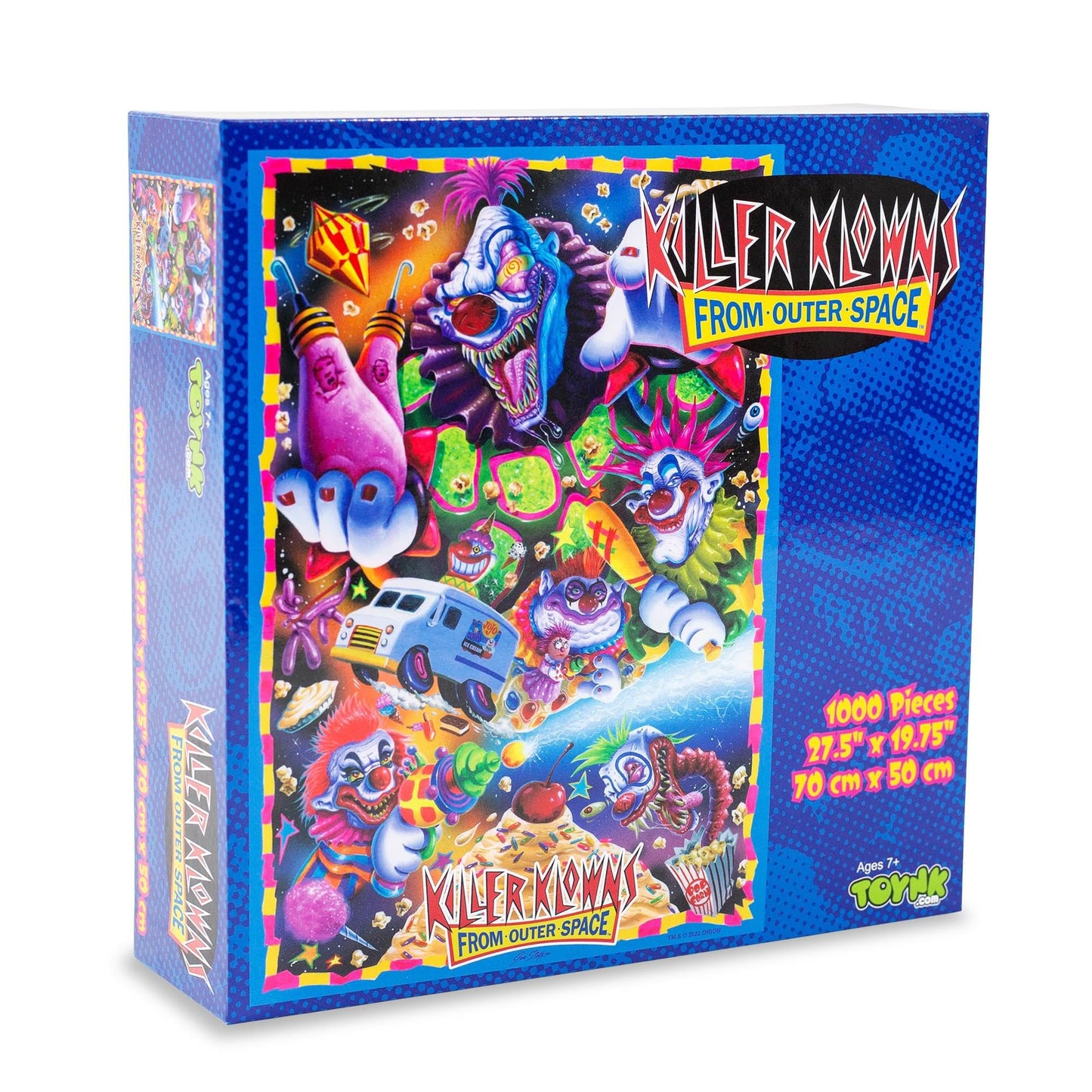 Toynk Killer Klowns from Outer Space 1000-Piece Jigsaw Puzzle | Multi-color | 28 x 20 Inches | Fun Brain Teaser | Model 610234