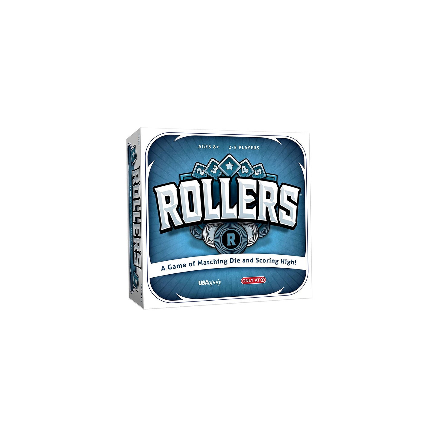 Rollers Matching Die Game - Scoring High, Blue/White/Black, Paper