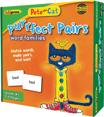 Edupress Pete The Cat Purrfect Pairs Game: Word Families (Ep-3532), Ep63532