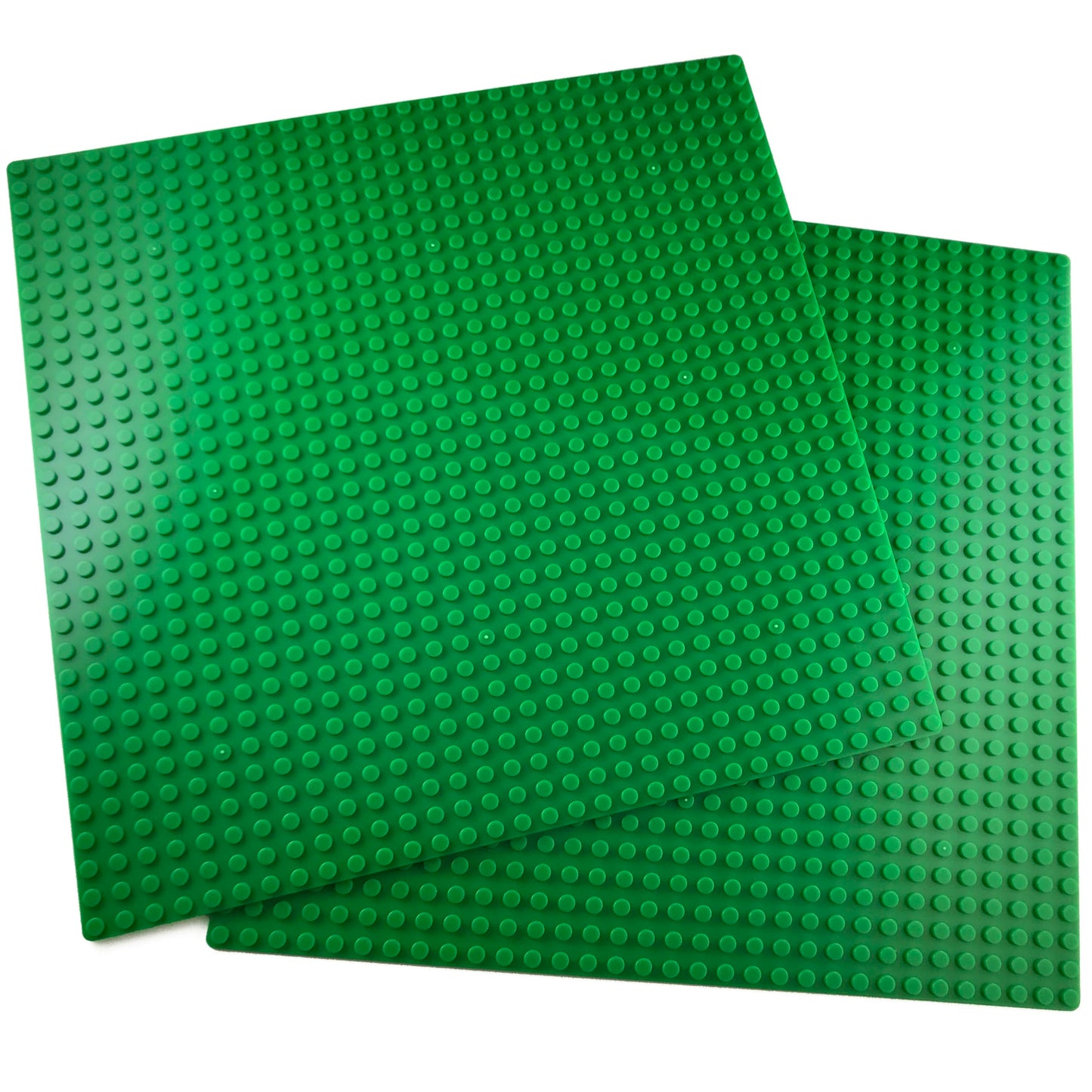 Apostrophe Games Building Blocks Base Plates Compatible With All Major Brands – 2 Pack, 10-1/16' X 10-1/16' Inches Baseplate For Building Bricks – Durable And Sturdy Baseplates (2X Green)