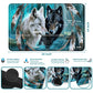 Rwutytiul Wolf Card Playmat 24 X 14 Inch With Tube Bag, Card Gameplay Playmat With Zones Commander Deck Board Mtg Rpg Ccg Tcg Ca