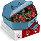 Hearth & Harbor Wreath Storage Container - 30" Hard Shell Bag with Dual Zipper & Handles - Blue - Model VDS-HHHS12-30
