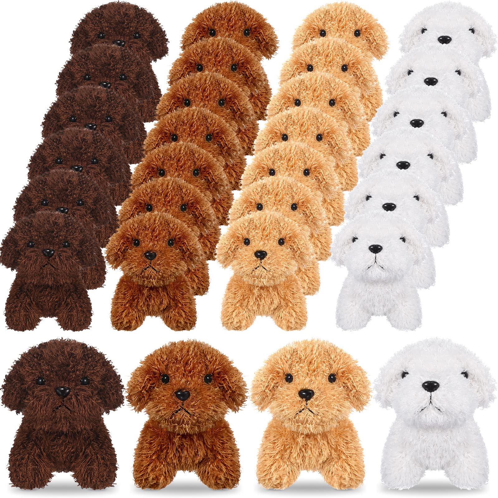 Hydren 30 Pcs Puppy Dogs Stuffed Animals Bulk Mini Dog Plush Soft Puppy Fluffy Stuffed Animal Dog For Kids Baby Girls Boys Birth