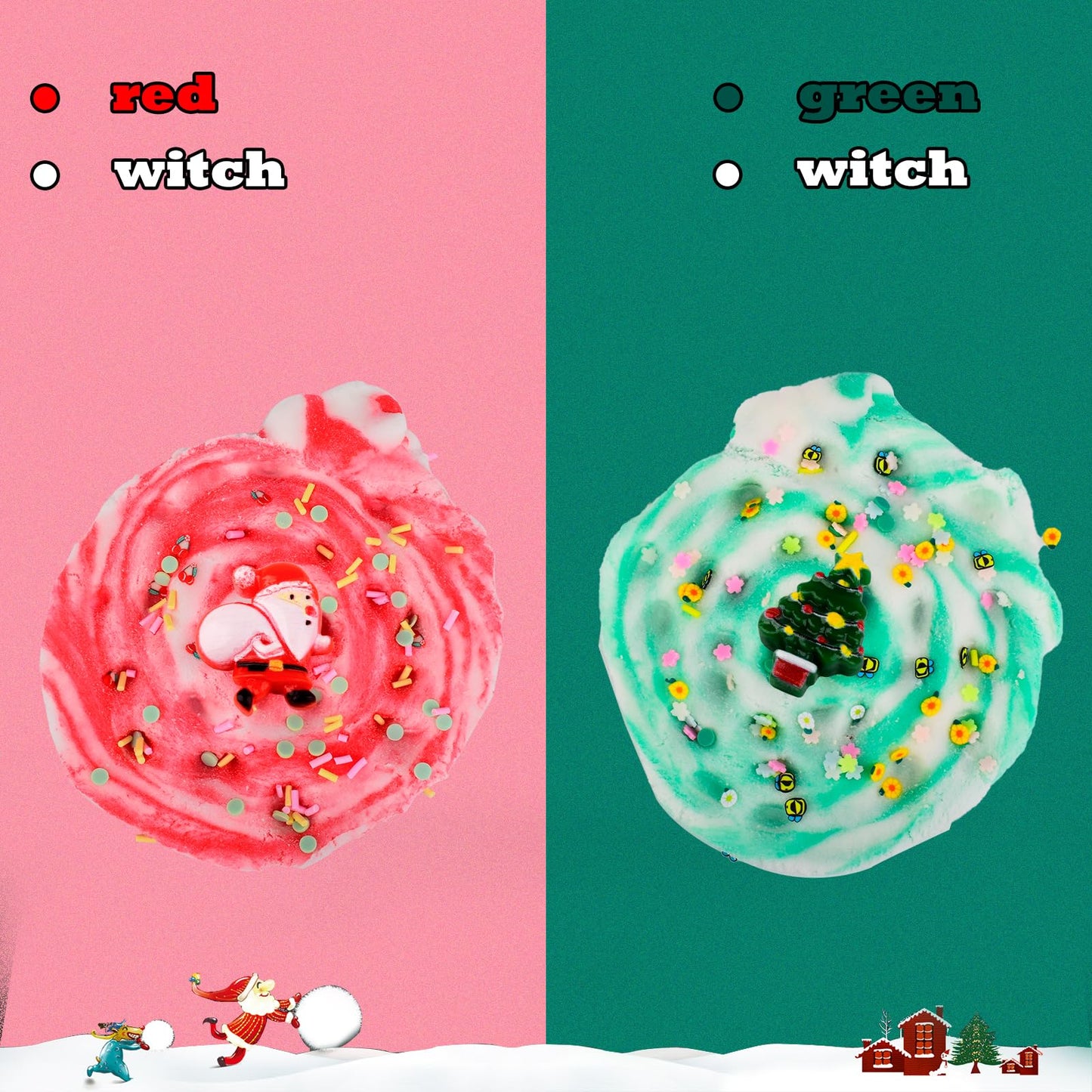 2 Pack Two-Tone Color Cloud Slime Kit, Scented Diy Slime Supplies For Girls And Boys,Non-Sticky, Stress Relief Scented Toy,Diy S