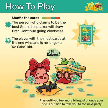 Yo Sabo Family Friendly Bilingual Card Game - Fun Challenges & Trivia for All Ages - Perfect for Game Nights & Spanish Learning