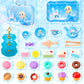 INNOCHEER Tea Party Set for Little Girls Toys, Frozen Toys for Girls Gifts, Tea Sets for Toddlers 3-5, Pretend Play Kitchen Toy,