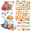 Vawuz 175Pcs Miniature Courier Box Set Shopping Mall Shipping Boxes Mini Supermarket Handcart Models 1:12 Food Drink Bottles Cans Dollhouse Pretend Play Kitchen Game Party Accessories Toys Doll House