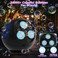 Bubble Machine Automatic Spherical Bubble Blower for Kids Rechargeable Portable LED RGB Lights with 3 Speed Levels,Blow 30000+ B