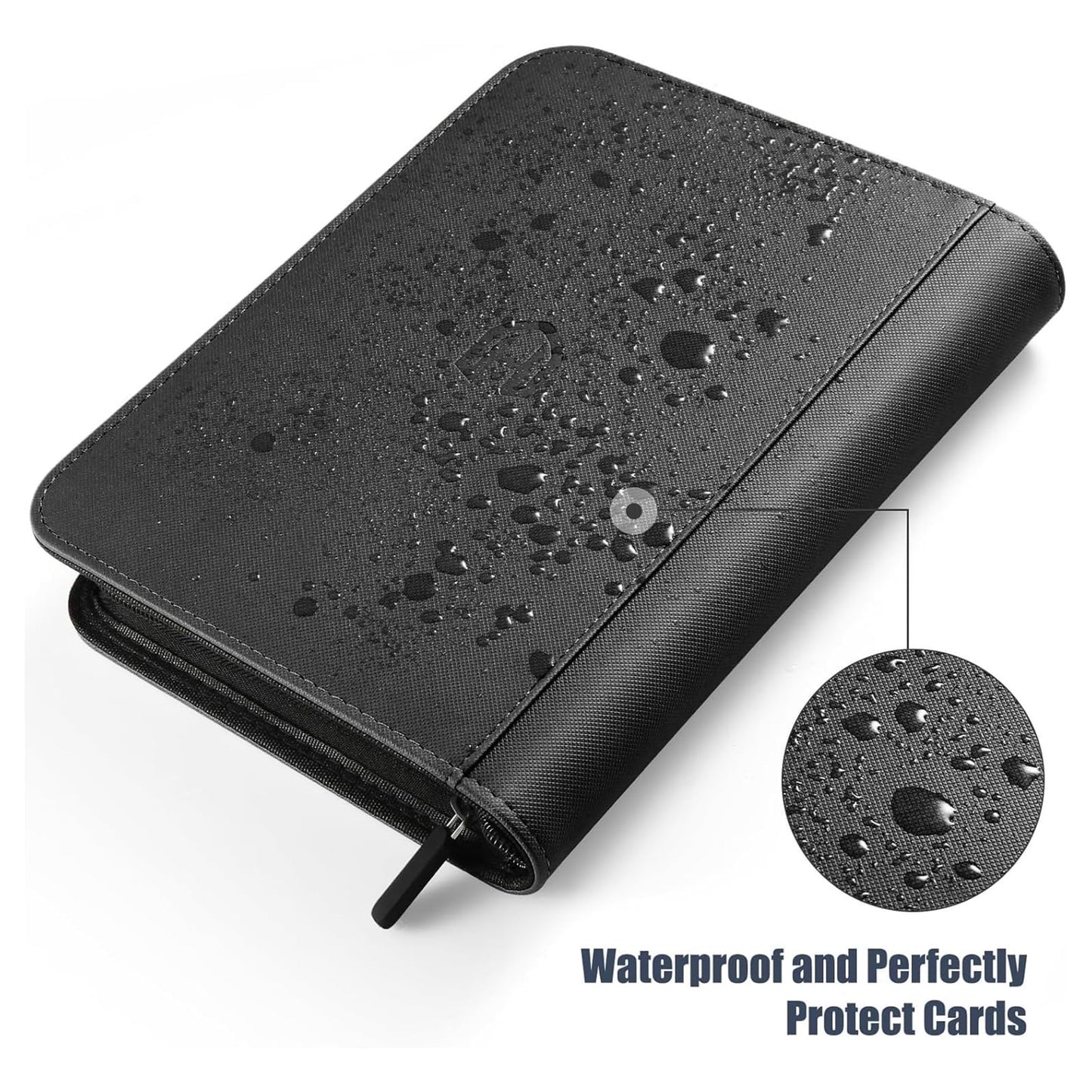 Card Binder 16 Pocket with Zipper  1024 Pockets Trading Card Holder Book  enhanced PU Cover Zip Folder Binder  Side Loading Carrying Case Binder Album for TCG  MTG  Sports Cards  Game Cards