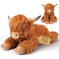 24 & 4.5 lbs Highland Cow Weighted Stuffed Animal  Adjustable Sitting & Laying Plush Toy Pillows with Removable Ceramsite Bag for Companion  Cuddly & Soft Gifts for mature-themeds  Kids  Boys and Girls