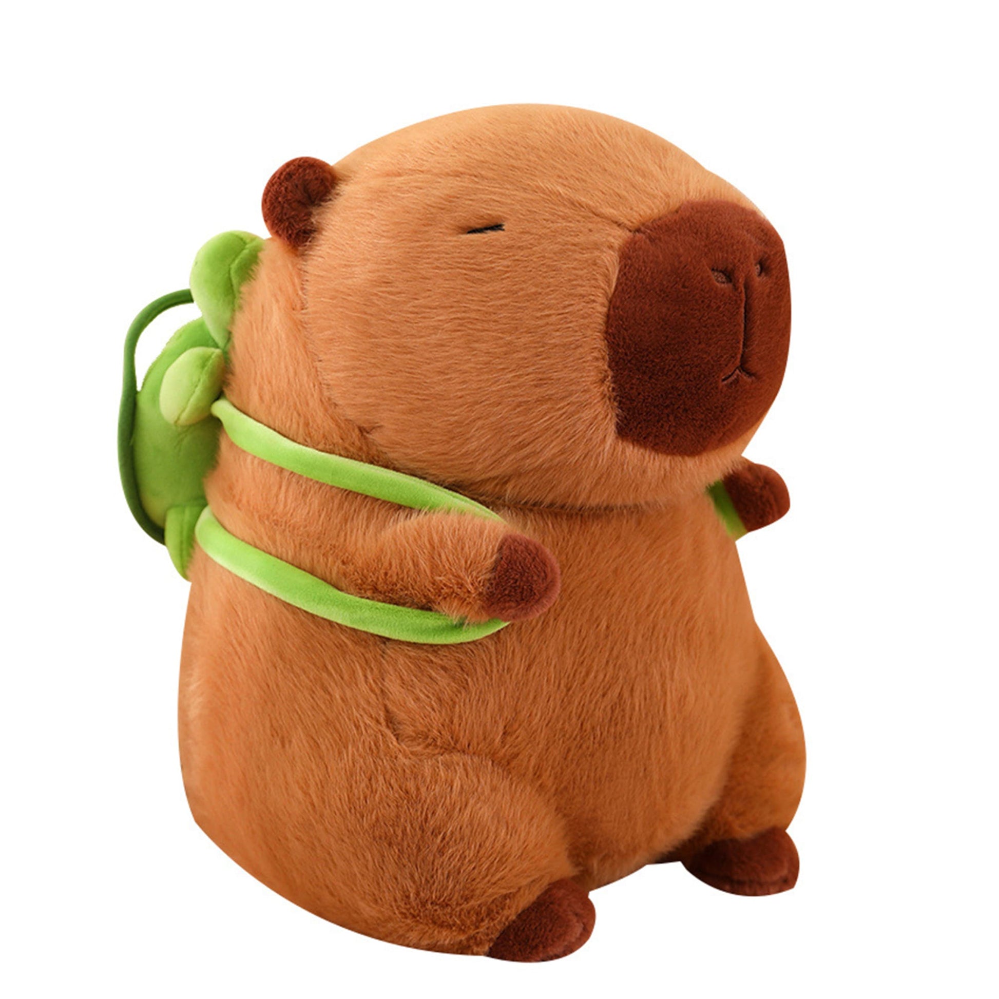 Txdrra Capybara Plush Toy,Cute Capybara Stuffed Animal,Soft Brown Capybara Plushie,Gifts For Boys And Girls (Capybara Turtle, 7.