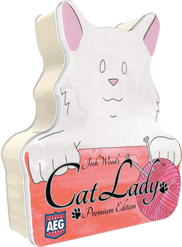 Cat Lady Premium Edition - AEG, Card Game, Collector Tin, Collect and Rescue Cats and Strays, Family Fun, Cute Art, 2 to 4 Playe