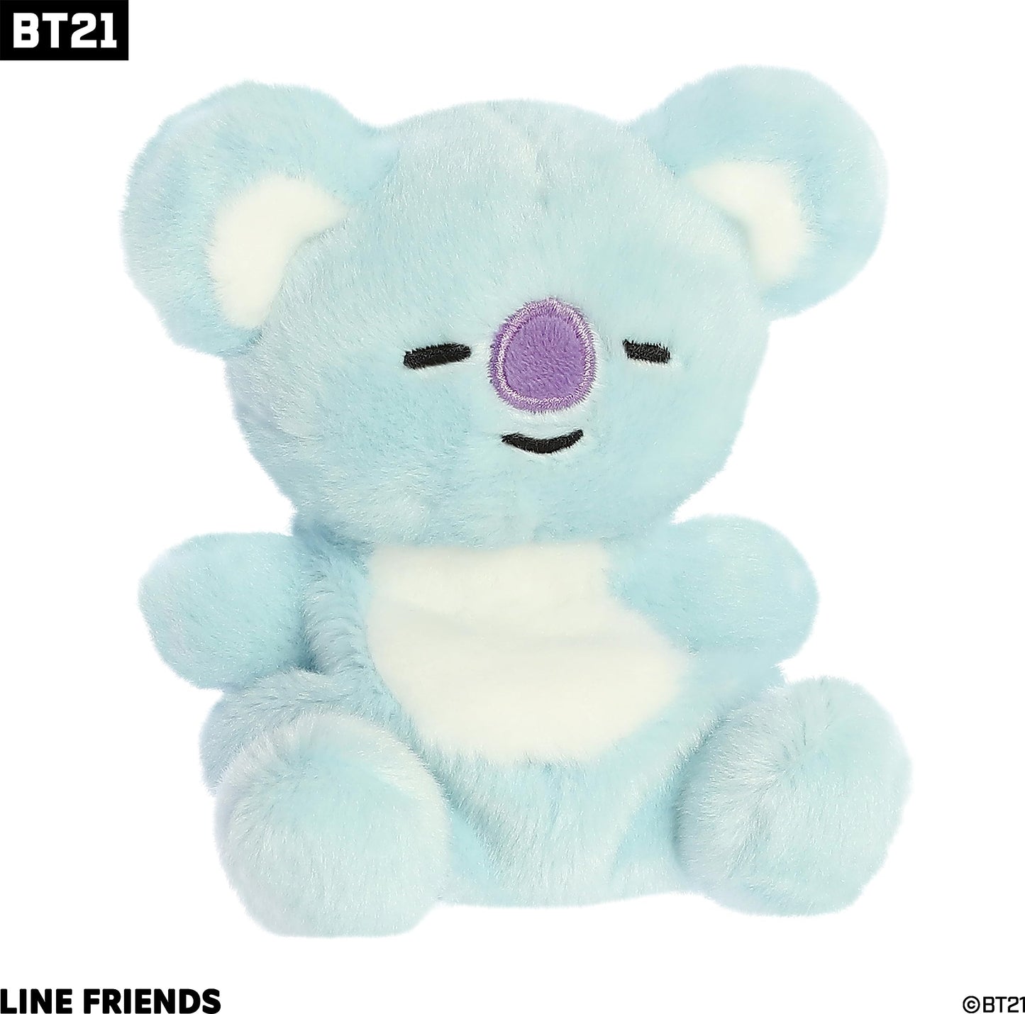 Aurora® Lovable Bt21 Palm Pals™ Koya Stuffed Animal - Collectible Fun - Delightful Cuteness - Blue 5 Inches