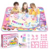 Toddler Toys For 2 3 4 5 Year Old Kids Boys Girls, Unicorns Gifts For Girls Water Doodle Mat Preschool Educational Learning Toy Doodle Drawing Mat Birthday Gift Easter Basket Stuffers For Kids Age 2-5