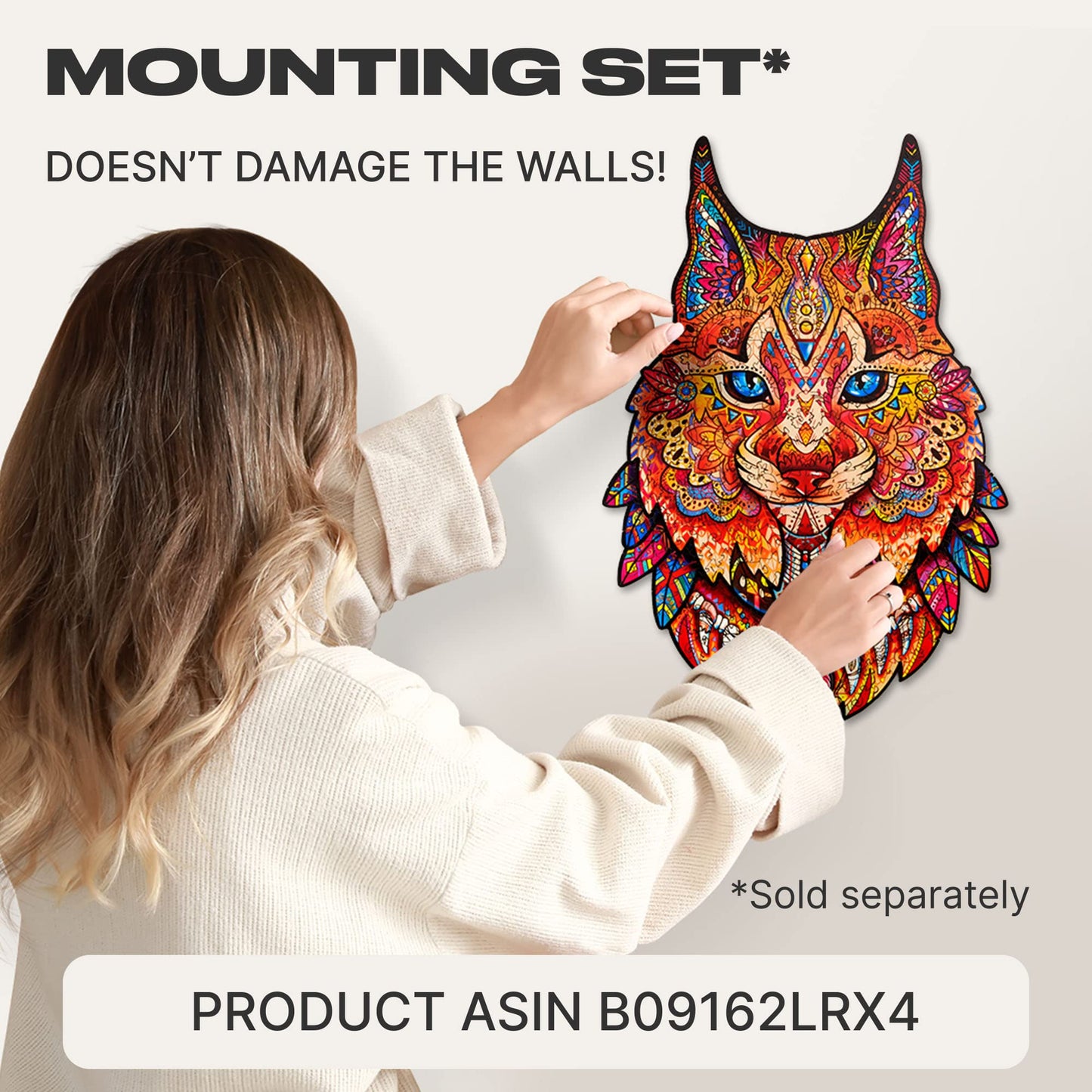 Unidragon Original Wooden Jigsaw Puzzles - Gentle Lynx, 187 Pieces, Medium Size 8.4'' ?12.7, Beautiful Gift Package, Unique Shap