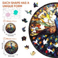 Qiuenisray Wooden Puzzles for mature-themeds 500 Piece  Stained Glass Peacock Jigsaw Puzzles  200 Pieces Unique Shape mature-themed Puzzles  Irregular Christmas Thanksgiving Gifts for Family Friend (16.5 x 16.5 in)