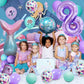 40 Inch Purple Number 8 Balloon,Giant Large Number 8 Balloon,8Th Birthday Mermaid Balloons,Children'S Birthday Party Baby Shower