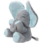 Aidiya Elephant Stuffed Animals Baby Gifts Peluches Ear Interactive Elephant Talking Singing Plush Toys For Girls Boys Gift Adjustable Volume 11.8' Set (Blue)