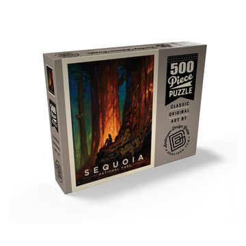 MyPuzzle Sequoia National Park: Nature's Cathedral  Vintage Poster - enhanced 500 Piece Jigsaw Puzzle for mature-themeds