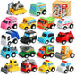 Fajiabao 18 Pcs Toddler Toys Cars for 1-3-5 Mini Pull Back Cars Small Toy Trucks Toddler Party Favors Pinata Filler Goodie Bags 
