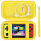 Supmay Carrying Case Compatible with KAVOYI/Beico/TEBIYOU 32 Bit Handheld Games for Kids  Portable Arcade Gaming Player Storage Holder Travel Bag with Mesh Pocket for Battery  USB Cable  Yellow