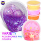 FUN KIDZ Jumbo Slime Kit - 33 Cups, Multicolored DIY Slime Pack, Plastic, 16Wx12Lx3.15H, Perfect Party Favors for Kids