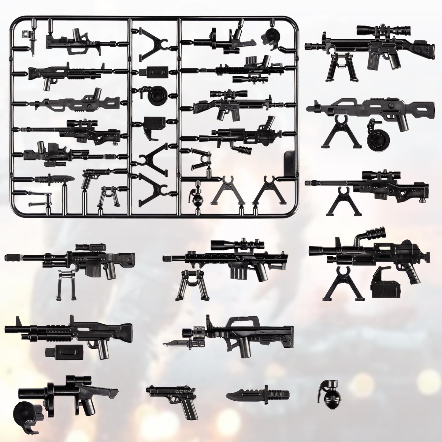MaozyHomie 83 Pcs  Pack Military  Toy Soldiers Figures US Army Battle Toy Set  Weapon Battle Building Blocks Compatible with Major Brand  3 Years Old and up