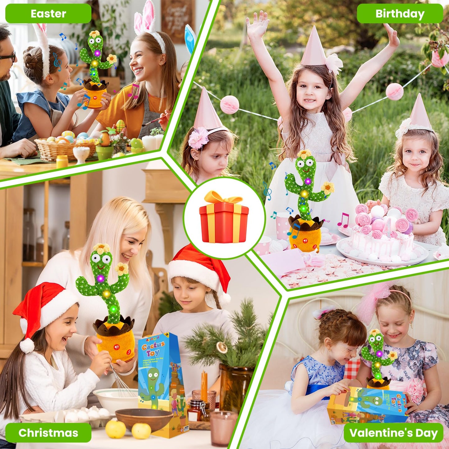 Ayeboovi Dancing Talking Cactus Toy, Singing, Repeating Cactus, Funny Dancing Talking Cactus Repeating Toys For Kids, Adjust Volume Sunny Cactus Mimicking Toy With 120 Songs For Baby Boys And Girls