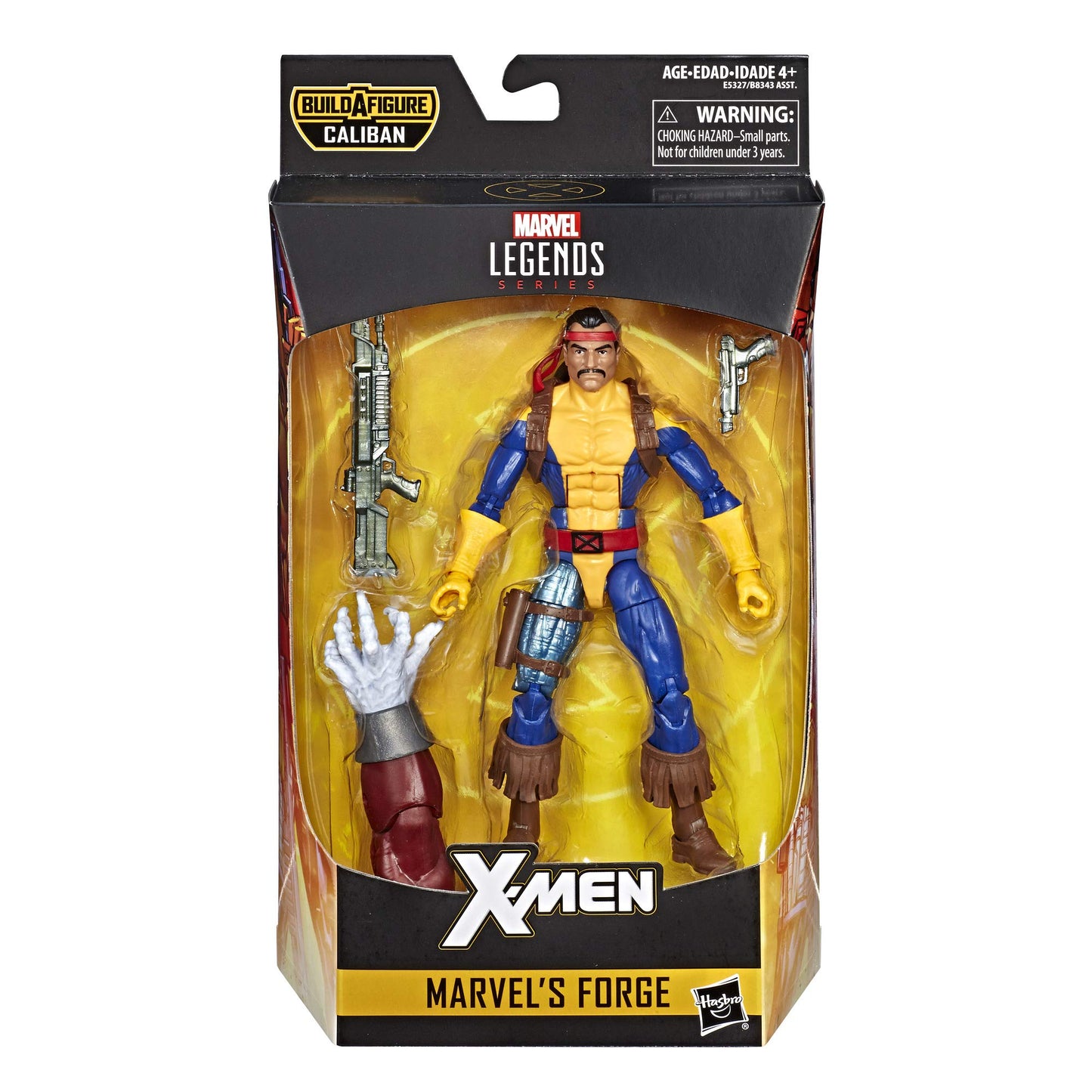 Marvel Legends 6" Action Figure Forge - X-Men Collection, Vinyl, Red, Model E5327AS00, Includes Caliban Build-A-Figure Part