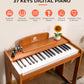Vangoa Kids Piano Keyboard, 37 Keys Wood Digital Piano For Kids, Music Educational Instrument Toy, For Girls And Boys, Solid Wood Yellow