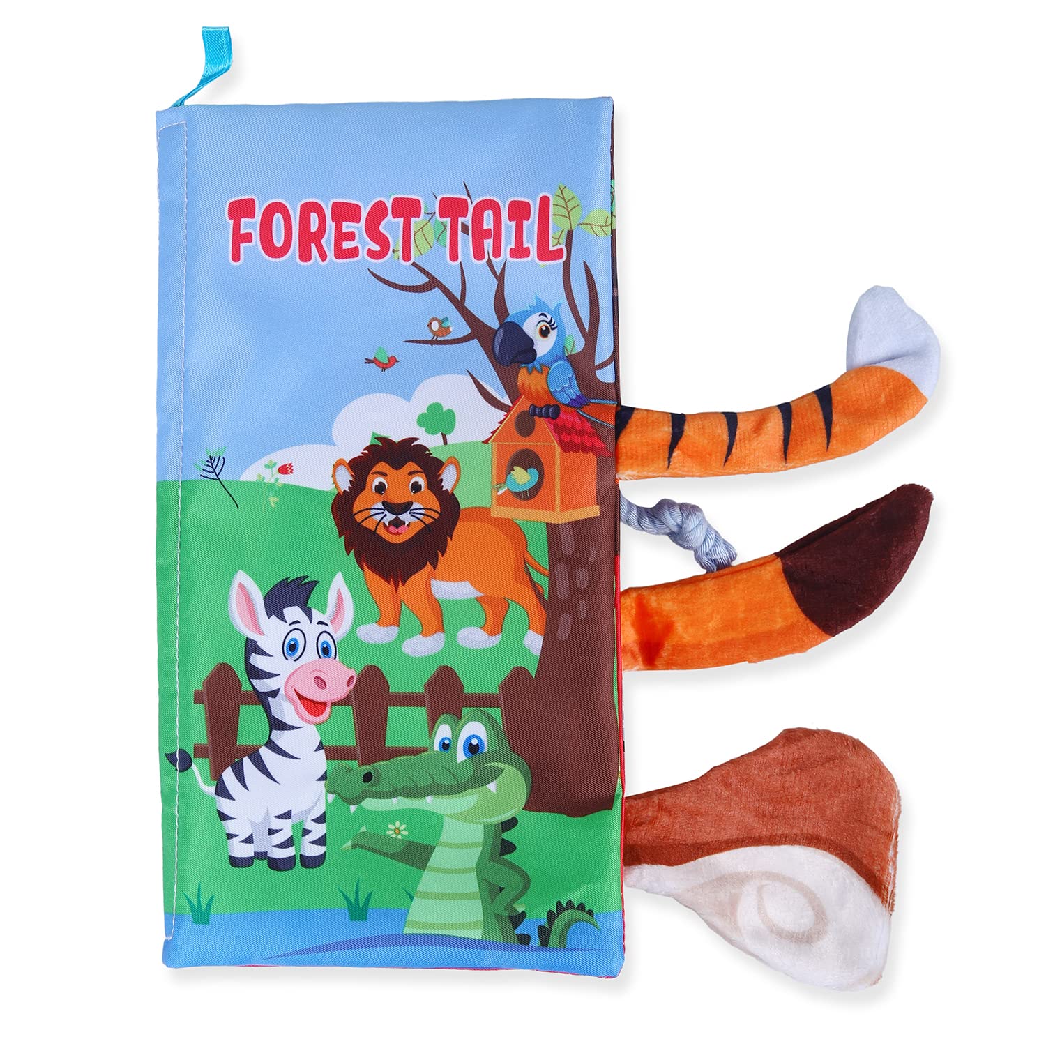 Baby Moo Forest Tail Cloth Book Toy Interactive 3D Cloth Book For Early Sensory Development  Crinkle Pages, Washable & WaterRe