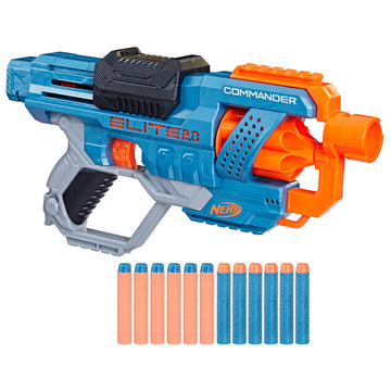 NERF advanced 2.0 Commander RD-6 Dart Blaster  12 Darts  6-Dart Rotating Drum  Outdoor Toys  Easter Gifts for Kids  Ages 8+