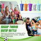 Potchen 20 Pcs Soccer Plastic Tumbler with Lid and Straw Christmas Cup Gift 24 oz Cups Reusable Sports Ball Plastic Cups for Soc