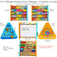 Toys of Wood Oxford Wooden Activity Centre - 5-in-1 Montessori Cube for Toddlers, Small, Colored, Model 1