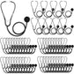 Leitee 50 Pcs Kids Stethoscope Toy - Real Working & Disposable - Bulk for School & Classroom - Tech Toy Nursing Doctor Kit for C