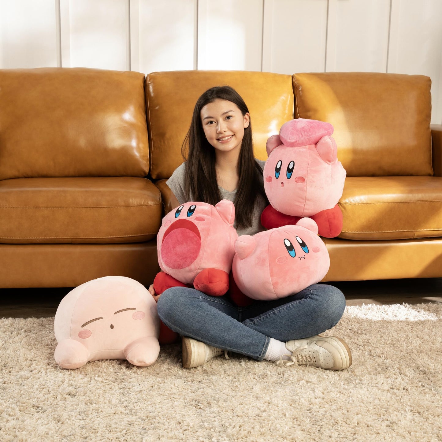 Club Mocchi Mocchi- Kirby Plush - Hovering Kirby Plushie - Valentines Day Gifts And Valentines Day Decor - Gaming Room Decor And Video Game Collectibles - 15 Inch