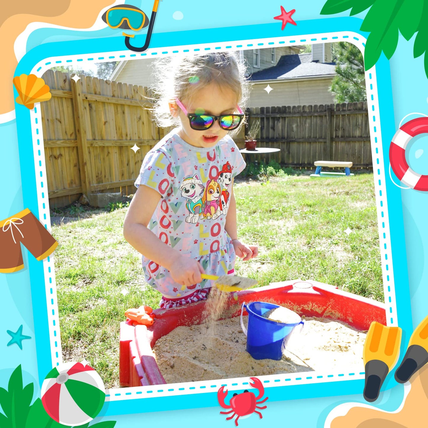 Pool Party Favors Beach Party Favors - 48 Pcs Pool Toys For Kids Ages 3 4 5 6 7 8 Beach Balls Bulk, Sand Bucket And Shovels Set, Kids Sunglasses Bulk, Beach Summer Toys, Pool Party Supplies Sand Toys