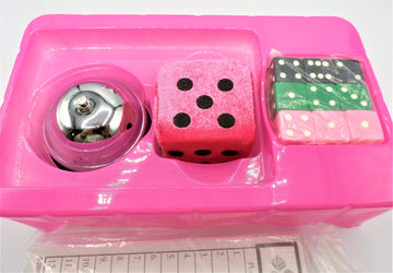 Cardinal Industries, Bunco Social Dice Game Complete Set,Pink & Black