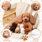 HyDren 5 Pcs Labradoodle Nurturing Dog Stuffed Animal Sets 15 Inch Soft Cuddly Labradoodle Plush Toys Nursing Mommy Dog with 4 P