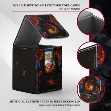Tcguard Card Deck Box For Mtg Card Storage Box Holds 100 Plus Single Sleeved Cards With Trading Cards Games Tcg Yugioh Etc.(Scar