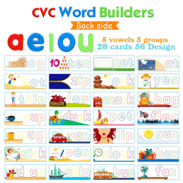 Springflower See & Spell Matching Letter Toy,Learning Educational Toy For 3 4 5 6 Years Old Boys And Girls,Preschool Learning Activities,Shape & Color Recognition Game,Cvc Word Builders For Kids,80Pcs
