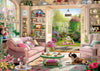 Tea Time Cabin Puzzle 1000 Piece For Adults, Book Cozytime Garden Jigsaw Puzzles, Dog Plant Puzzle