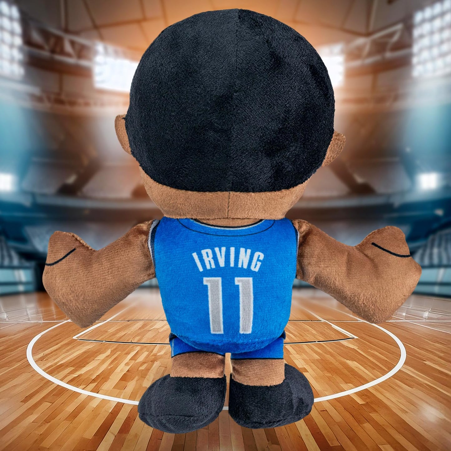 Bleacher Creatures Kyrie Irving 8" Plush Doll - Dallas Mavericks, Soft Crystal Velboa Chibi Toy, Model K8-NBP-MAV-KIR